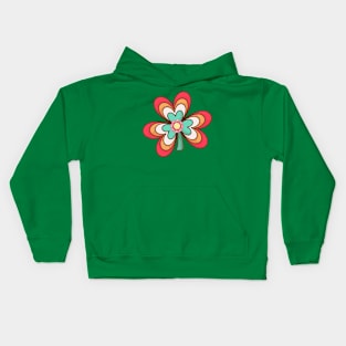 Lucky Irish Groovy Shamrock Retro St Patricks Day Kids Hoodie